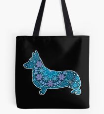 Corgi Bohemian Blue Tote Bag