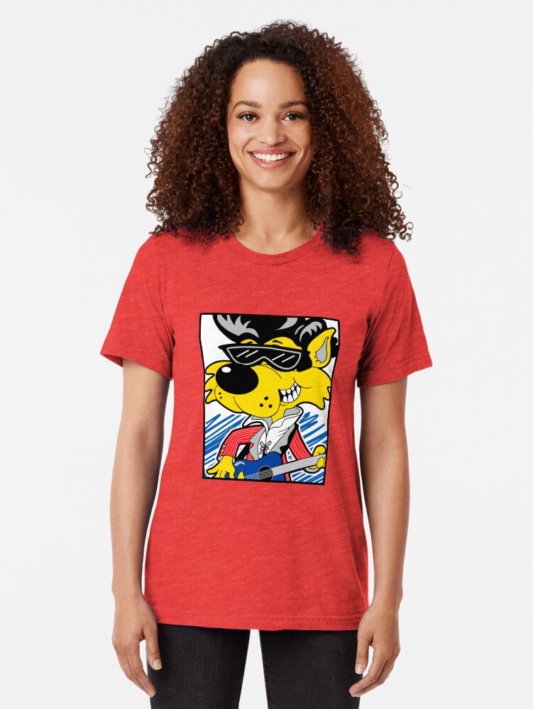 Alternate view of KOOLY KAT - Cropped White Tri-blend T-Shirt