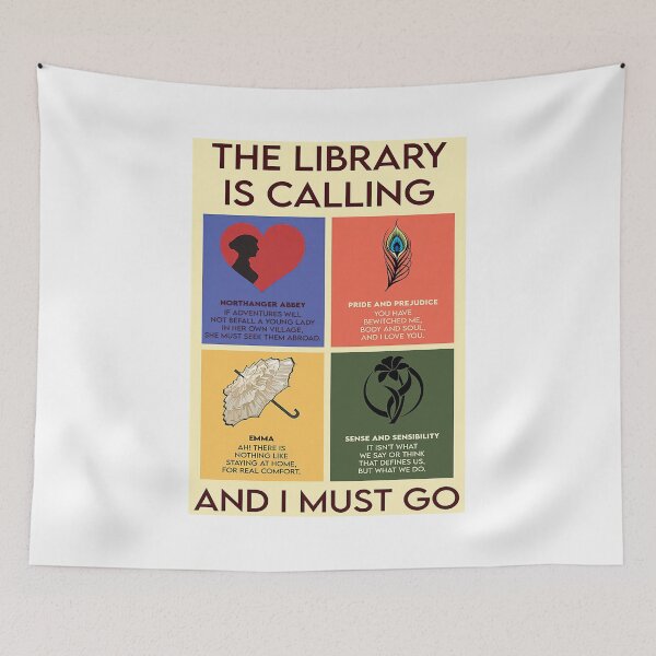 Item preview, The Library Is Calling And I Must Go Book Nerds Poster designed and sold by SaraBiskup-04.