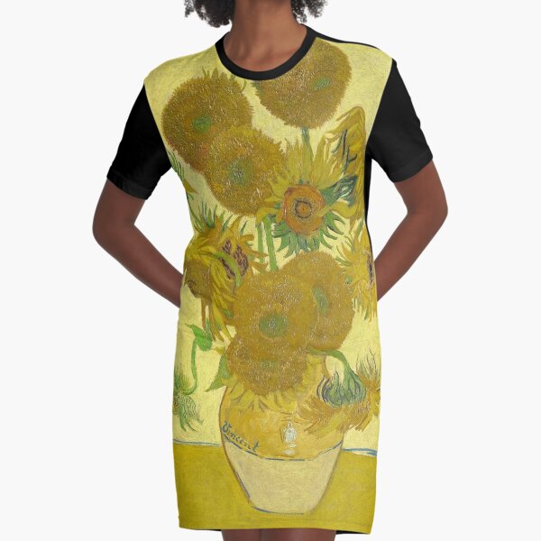 Van Gogh - Sunflowers Fourth Version, 1888 Graphic T-Shirt Dress