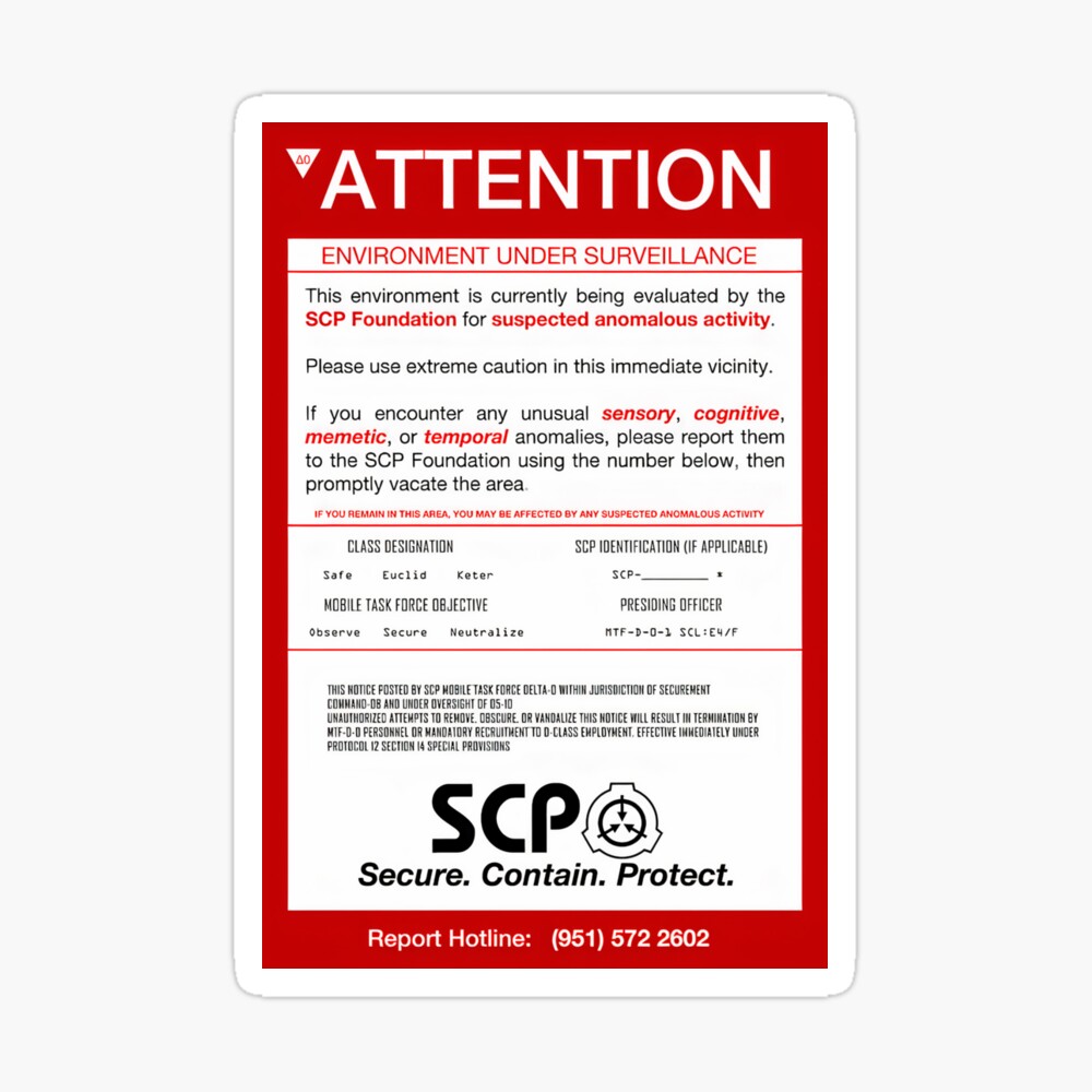 SCP Warning Poster in the Event of an XK Class -  Israel