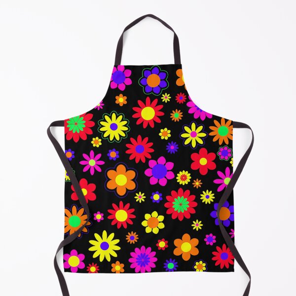 Item preview, Retro Hippie Flower Power Pattern designed and sold by ArtformDesigns.