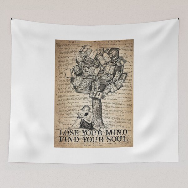 Item preview, Tree Books Lose Your Mind Find Your Soul Dictionary Poster designed and sold by SaraBiskup-04.