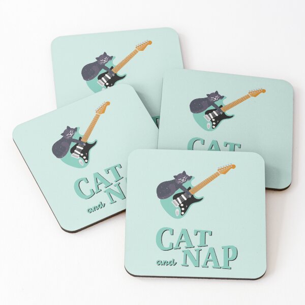Item preview, Relaxed Cat on Guitar | Cosmic | Catnap designed and sold by Fluffy-Vectors.