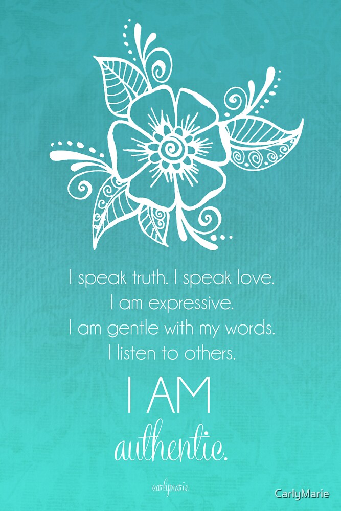 "Throat Chakra Affirmation" by CarlyMarie  Redbubble