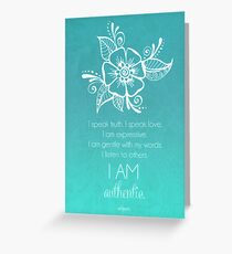 Throat Chakra Affirmation Greeting Card