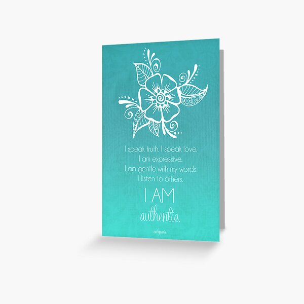 Throat Chakra Affirmation Greeting Card