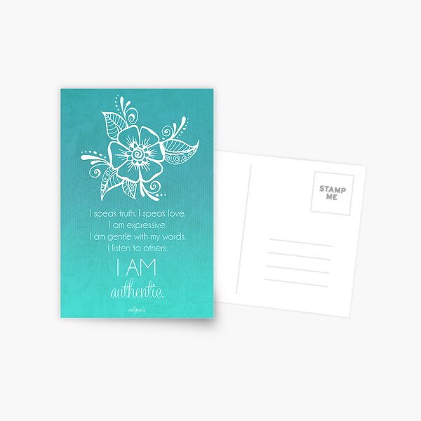 Throat Chakra Affirmation Postcard