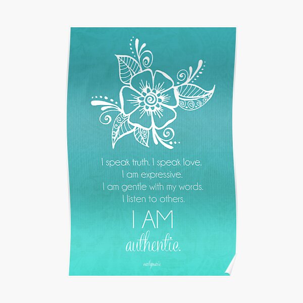 Throat Chakra Affirmation Poster