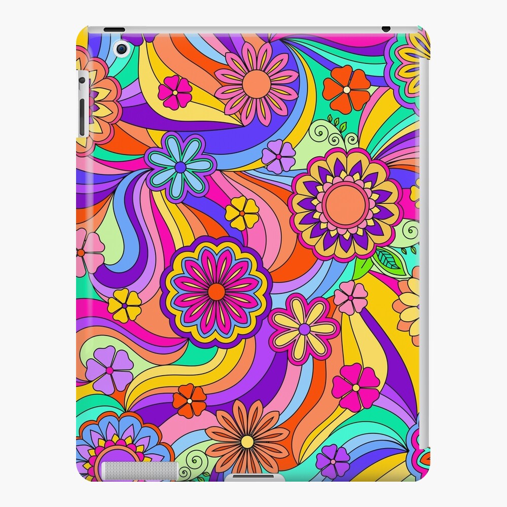 Groovy Psychedelic Flower Power Flower Women's Chiffon Blouse Top | Redbubble