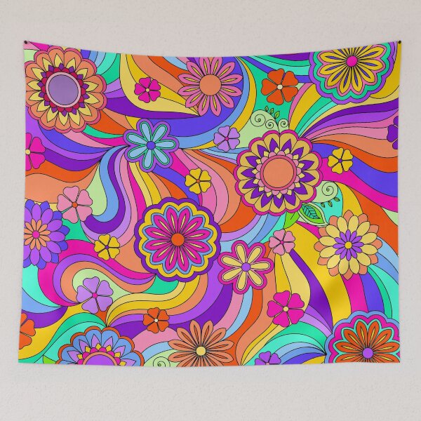 Item preview, Groovy Psychedelic Flower Power designed and sold by ArtformDesigns.