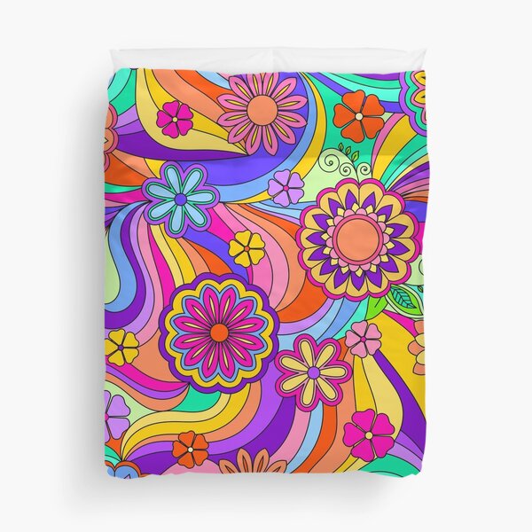 Groovy Psychedelic Flower Power A-Line Dress for Sale by ArtformDesigns