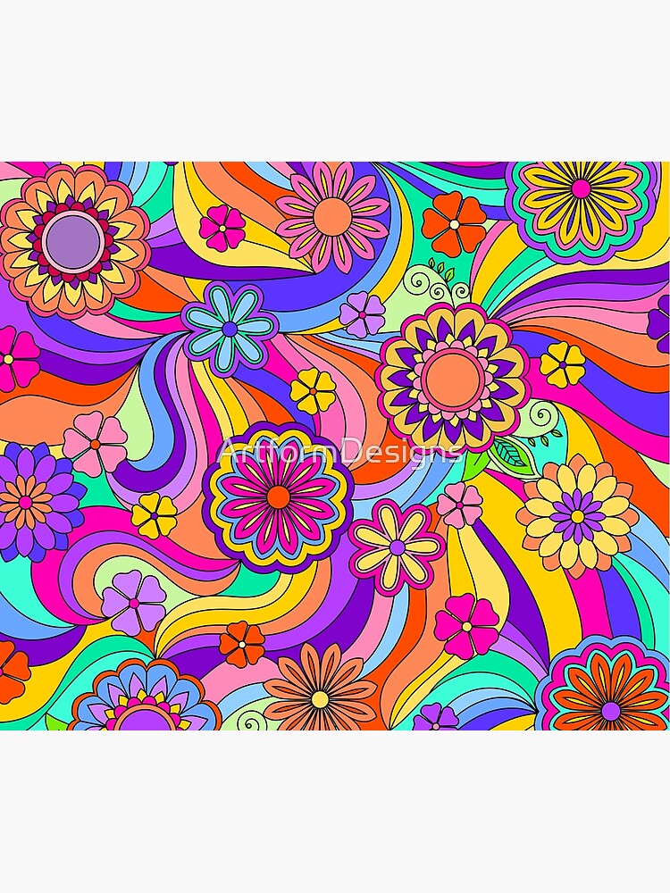 Groovy Psychedelic Flower Power by ArtformDesigns