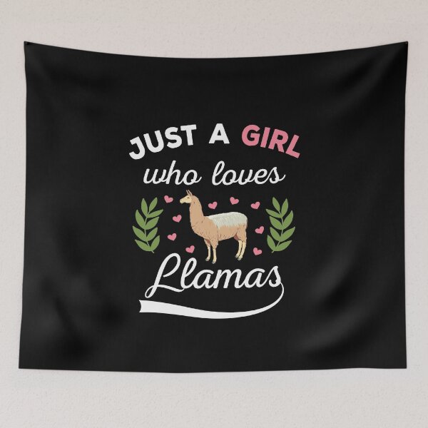 Item preview, Just A Girl Who Loves Llamas designed and sold by ReadyArt.