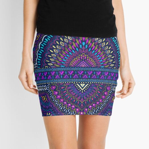 Boho style pattern graphic gift Mini Skirt