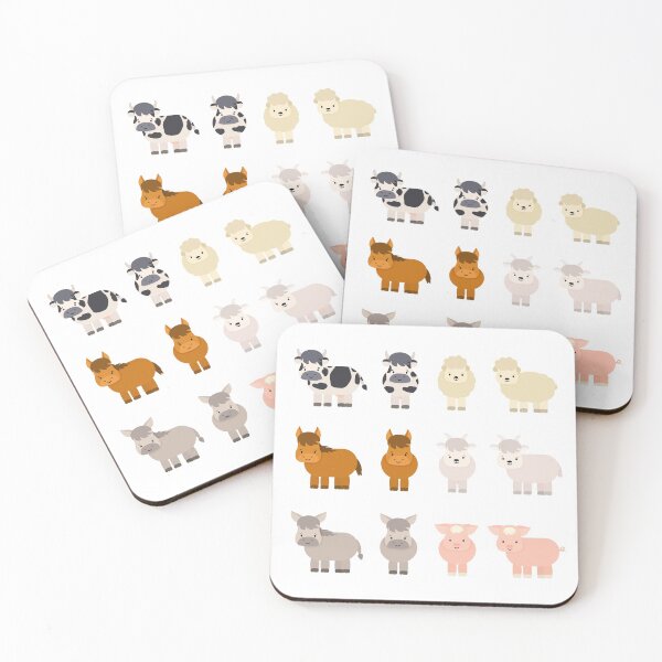 Item preview, Cute Cow, lamb, horse, goat, donkey, pig designed and sold by essskina.