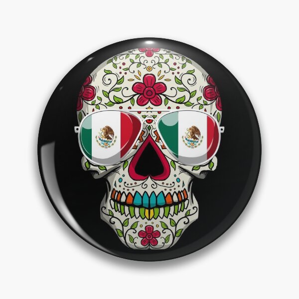 Artikelvorschau, Sugar Skull Mexican Flag Aviators Day Of Dead Cinco De Mayo Gear entworfen und verkauft von DynamicDesign.