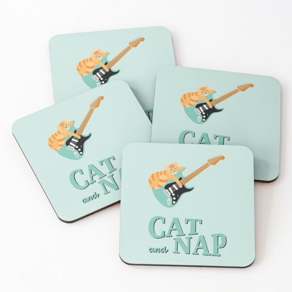 Item preview, Relaxed Cat on Guitar | Tabby | Catnap designed and sold by Fluffy-Vectors.