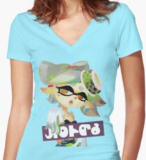 Final Splatfest - Team Marie Women's Fitted V-Neck T-Shirt