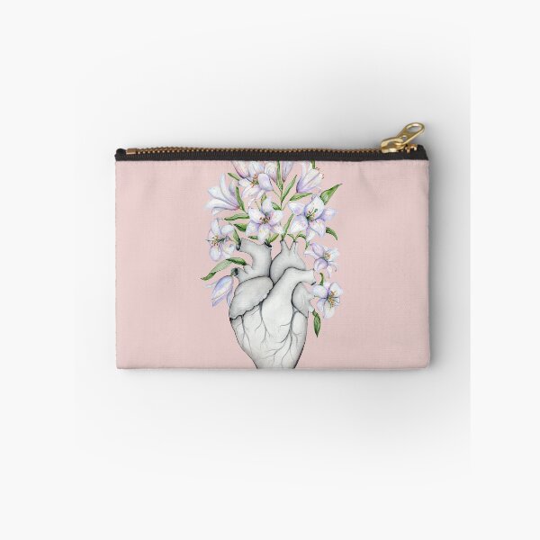 Item preview, Human Heart with Flowers: Blooming Anatomy, Anatomical Art, Floral Lilies Light Pink Doctor Christmas Gift designed and sold by osuariumfloreus.