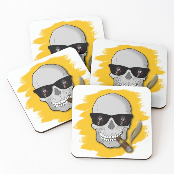Item preview, Mobster Happy Skull with a Cigar - The Skel Collection designed and sold by EpicArtVibe.