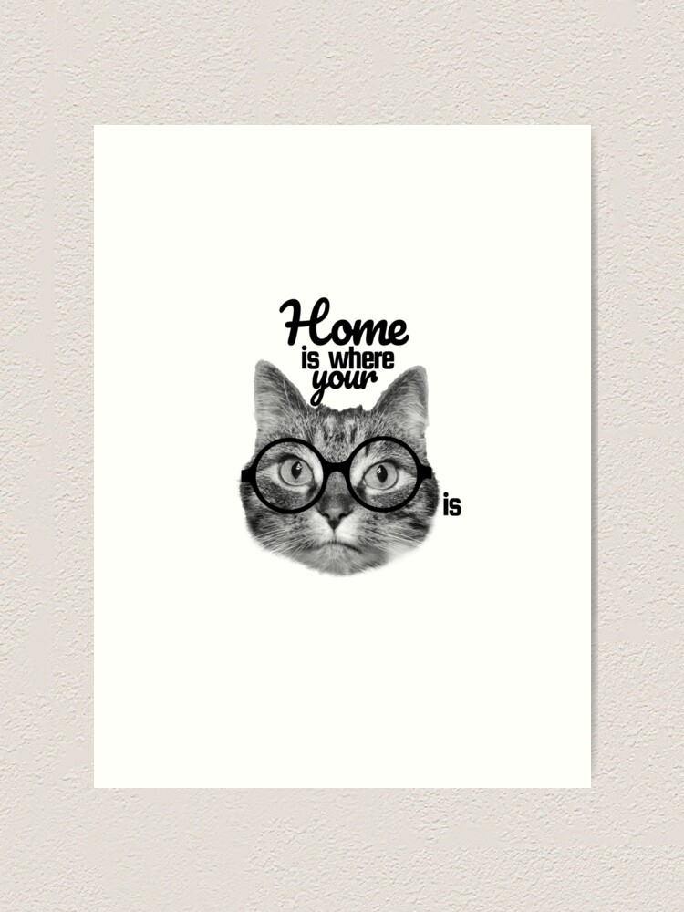 Illustration Home Is Where The Cat Is