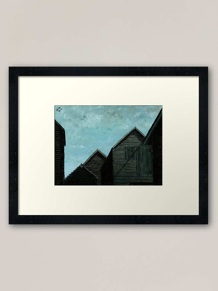 Alternate view of Net Huts: Roof Angles Framed Art Print