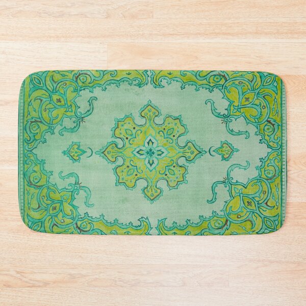 Item preview, Green moroccan carpet designed and sold by Carolin Bentbib.