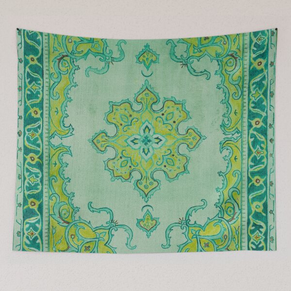 Item preview, Green moroccan carpet designed and sold by Carolin Bentbib.