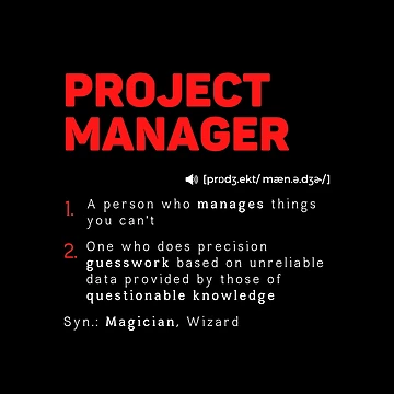 Artwork thumbnail, Funny Project Manager Definition Management Leader Program by InitialModel