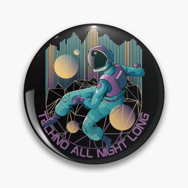 Item preview, Techno All Night Long EDM Music DJ Astronaut Techno Gear designed and sold by DynamicDesign.