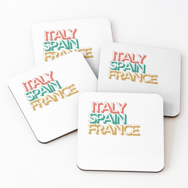 Item preview, ITALY SPAIN FRANCE || LET'S TRAVEL || RED GREEN AND YELLOW designed and sold by RominaMD.