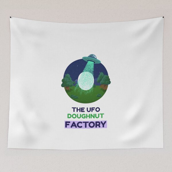 Item preview, THE UFO DOUGHNUT FACTORY designed and sold by DomGDesign.