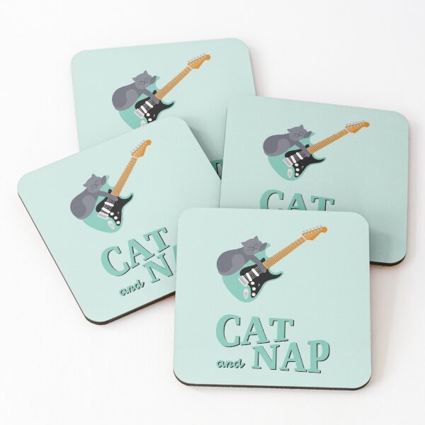 Item preview, Relaxed Cat on Guitar | British Shorthair | Catnap designed and sold by Fluffy-Vectors.