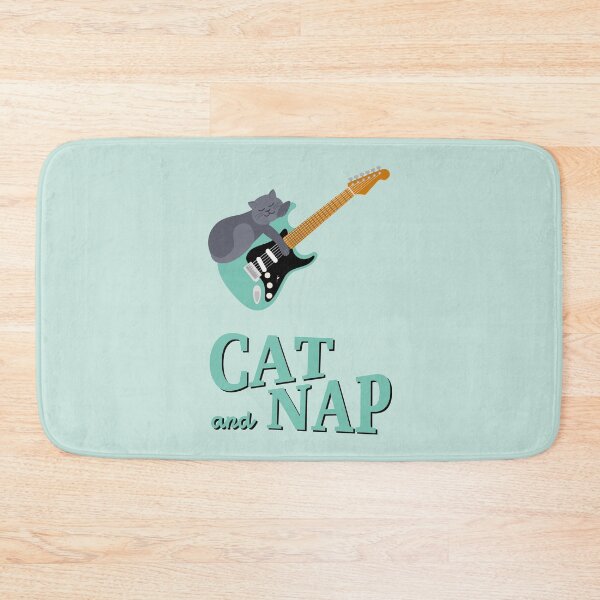 Item preview, Relaxed Cat on Guitar | British Shorthair | Catnap designed and sold by Fluffy-Vectors.