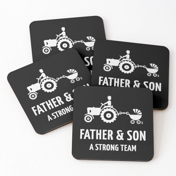 Item preview, Father & Son – A Strong Team (Tractor & Stroller / White) designed and sold by MrFaulbaum.