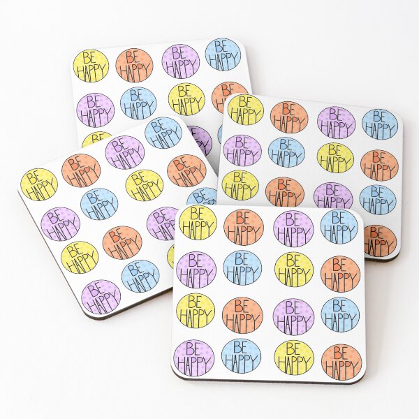 Item preview, Just Be Happy Positive Quote , Colorful Pattern designed and sold by Barolina.