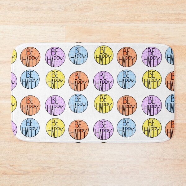 Item preview, Just Be Happy Positive Quote , Colorful Pattern designed and sold by Barolina.