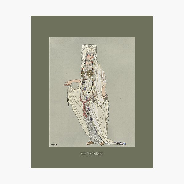 Item preview, Sophonisbe | Historical Art Deco Fashion print | Retro and vintage design with modern look | Greek goddess designed and sold by NoonyOfficial.