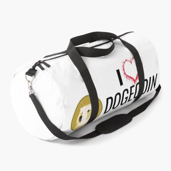 I Love Dogecoin Duffle Bag