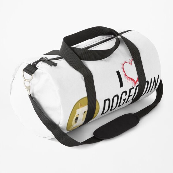 I Love Dogecoin Duffle Bag