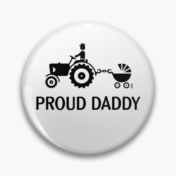 Item preview, Proud Daddy (Tractor Driver & Stroller / Black) designed and sold by MrFaulbaum.