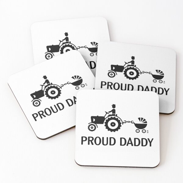 Item preview, Proud Daddy (Tractor Driver & Stroller / Black) designed and sold by MrFaulbaum.