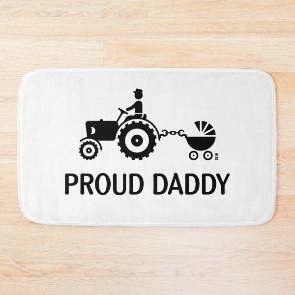 Item preview, Proud Daddy (Tractor Driver & Stroller / Black) designed and sold by MrFaulbaum.
