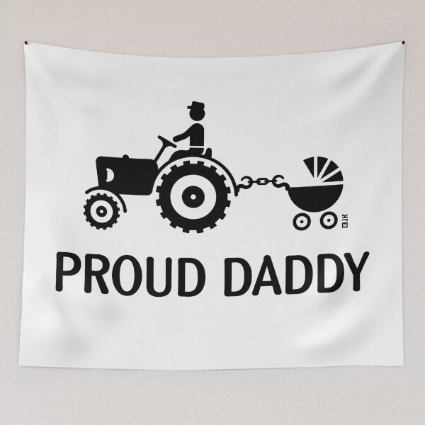 Item preview, Proud Daddy (Tractor Driver & Stroller / Black) designed and sold by MrFaulbaum.