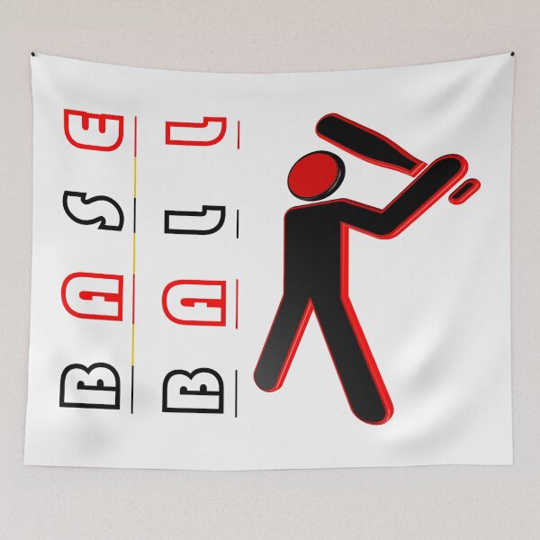 Item preview, Baseball ~ Red & Black designed and sold by Boakes-Digital.