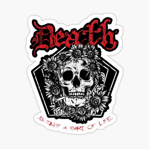 Item preview, Death Skull with Sunflowers Gothic Design designed and sold by Ikaroots.