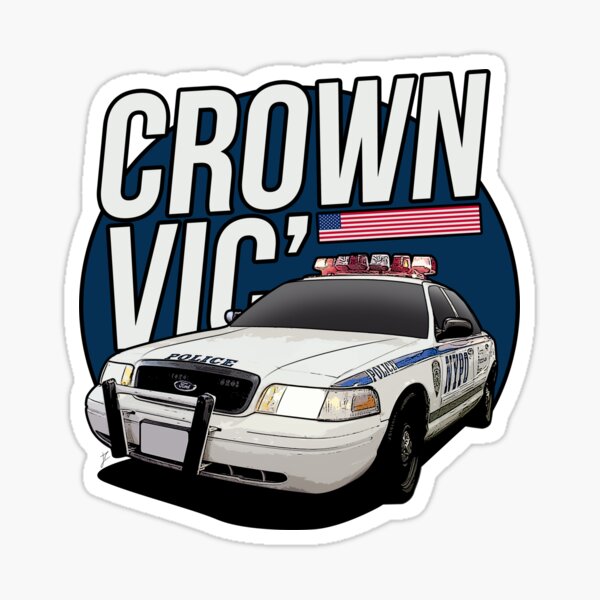"Ford Crown Victoria Police New York" Sticker for Sale by IchigoDesign