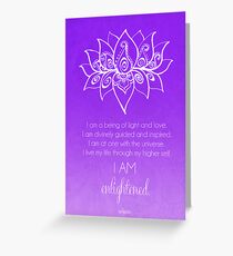 Crown Chakra Affirmation Greeting Card