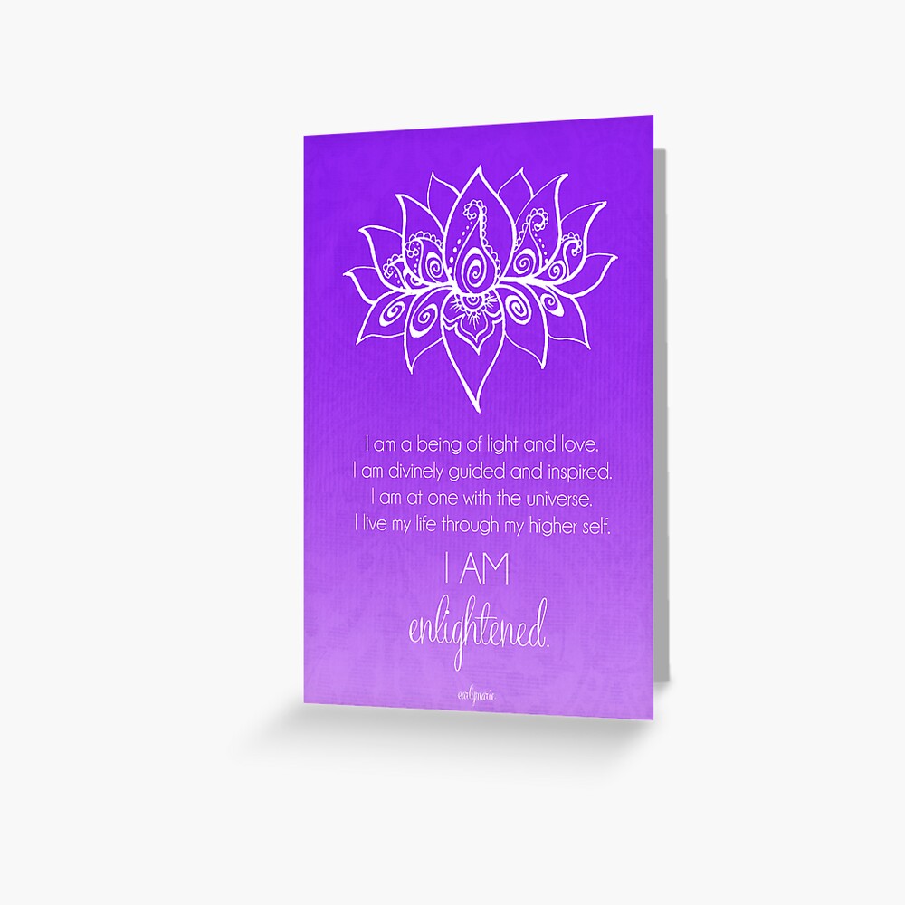 Crown Chakra Affirmation Greeting Card